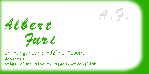 albert furi business card